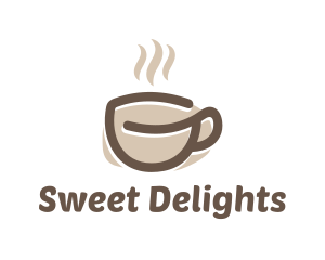 Hot Coffee Cup logo design