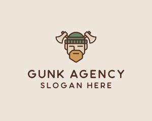 Lumberjack Axe Man  logo design