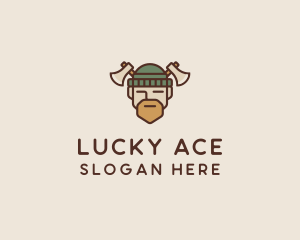 Lumberjack Axe Man  logo design