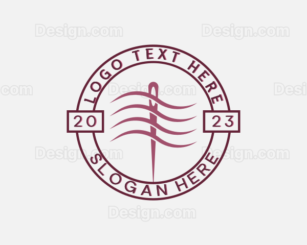 Sewing Needle Handicraft Logo