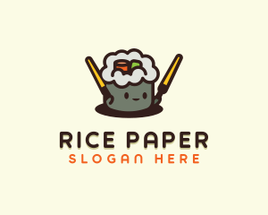 Cute Sushi Restaurant logo design