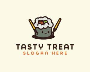 Cute Sushi Restaurant logo design