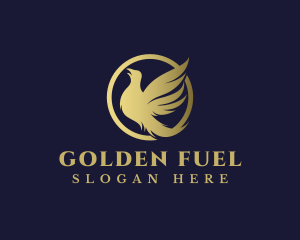 Golden Flying Bird logo design