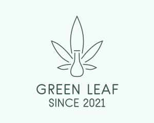 Green Bottle Cannabis  logo design