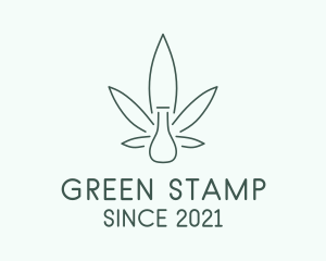 Green Bottle Cannabis  logo design