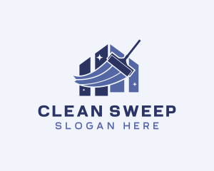 House Sparkle Squeegee Cleaning logo design