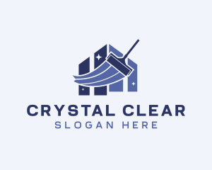 House Sparkle Squeegee Cleaning logo design