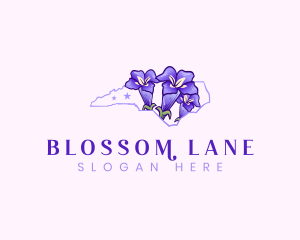 North Carolina Gentian Flower logo design