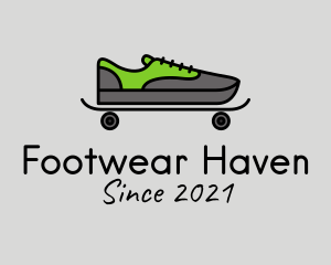 Sneakers Skateboard Footwear logo design