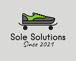 Sneakers Skateboard Footwear logo design