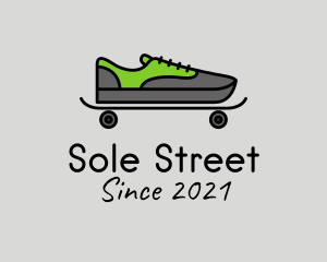 Sneakers Skateboard Footwear logo design