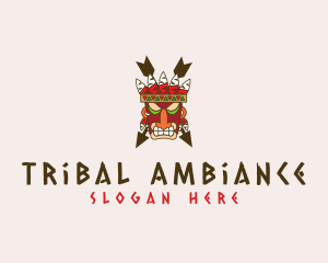 Ancient Tribal Mask  logo design