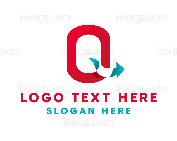 Logistics Arrow Letter Q Logo