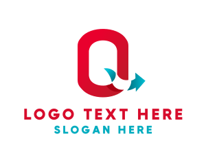 Logistics Arrow Letter Q logo design