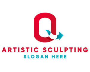 Logistics Arrow Letter Q logo design