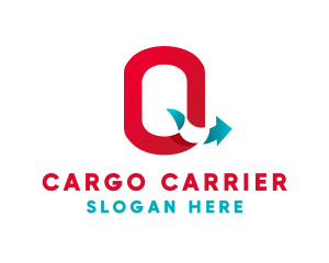 Logistics Arrow Letter Q logo design