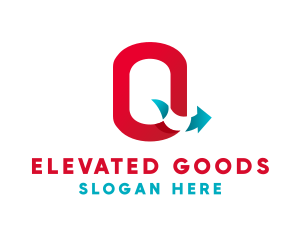 Logistics Arrow Letter Q logo design