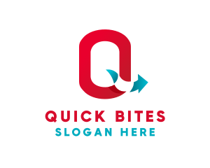 Logistics Arrow Letter Q logo design