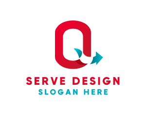 Logistics Arrow Letter Q logo design