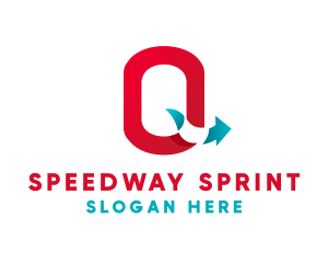 Logistics Arrow Letter Q logo design