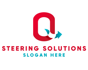 Logistics Arrow Letter Q logo design