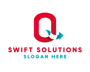 Logistics Arrow Letter Q logo