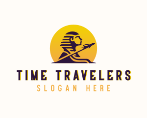 Travel Sphinx Airplane logo design