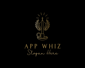 Gold Wings Candle logo design