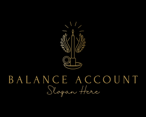 Gold Wings Candle logo design