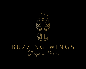 Gold Wings Candle logo design