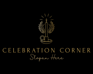 Gold Wings Candle logo design