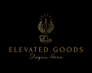 Gold Wings Candle logo design