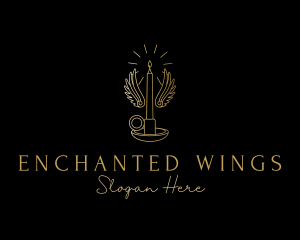 Gold Wings Candle logo design