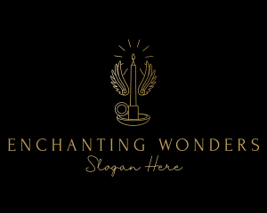 Gold Wings Candle logo design