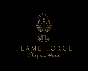 Gold Wings Candle logo design