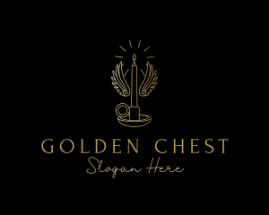 Gold Wings Candle logo design