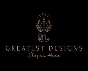 Gold Wings Candle logo design