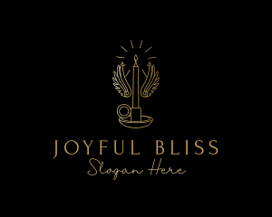 Gold Wings Candle logo design