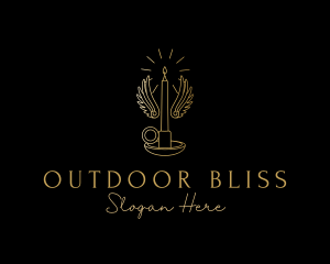 Gold Wings Candle logo design