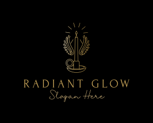 Gold Wings Candle logo design