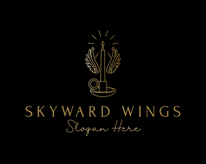 Gold Wings Candle logo design