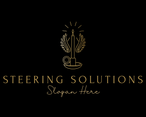 Gold Wings Candle logo design