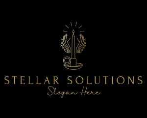 Gold Wings Candle logo design