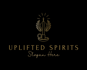 Gold Wings Candle logo design