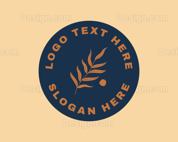 Holistic Modern Plant Badge Logo