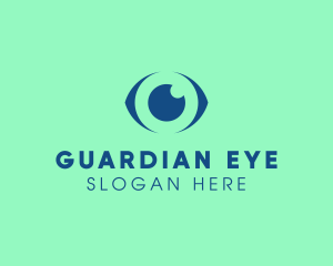 Blue Abstract Eye logo design