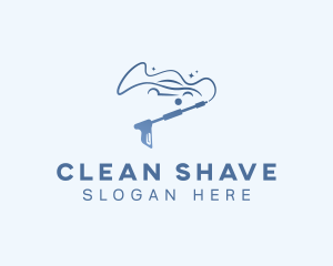 Blue Cleaning Power Washer logo design