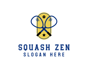 Squash Racket Sports logo design