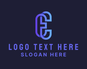 Digital Letter CE Monogram logo