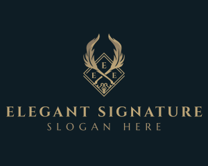 Luxury Feather Quill logo design